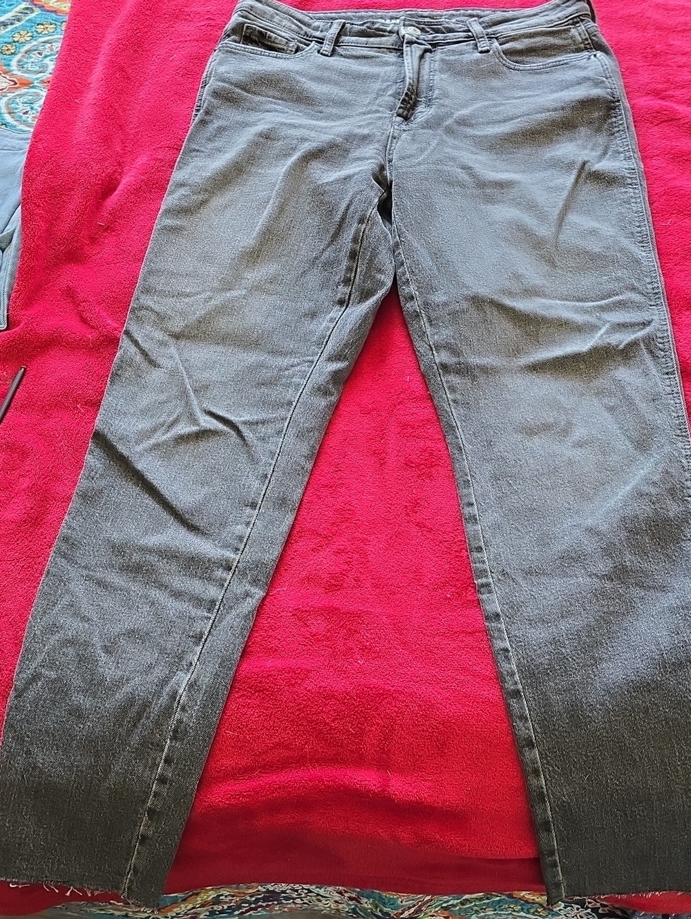 Classic Gray Straight-Leg Jeans